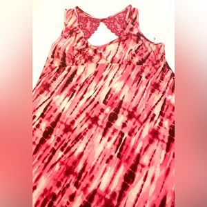 Cute Pink Tie Dye Women’s Top